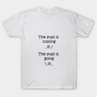 Snail's journey - keyboard animal ... :) - black T-Shirt